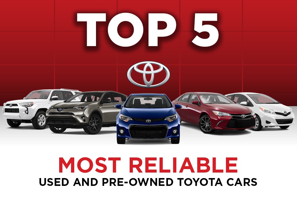 Top 5 Most Reliable Used and Pre-Owned Toyota Cars