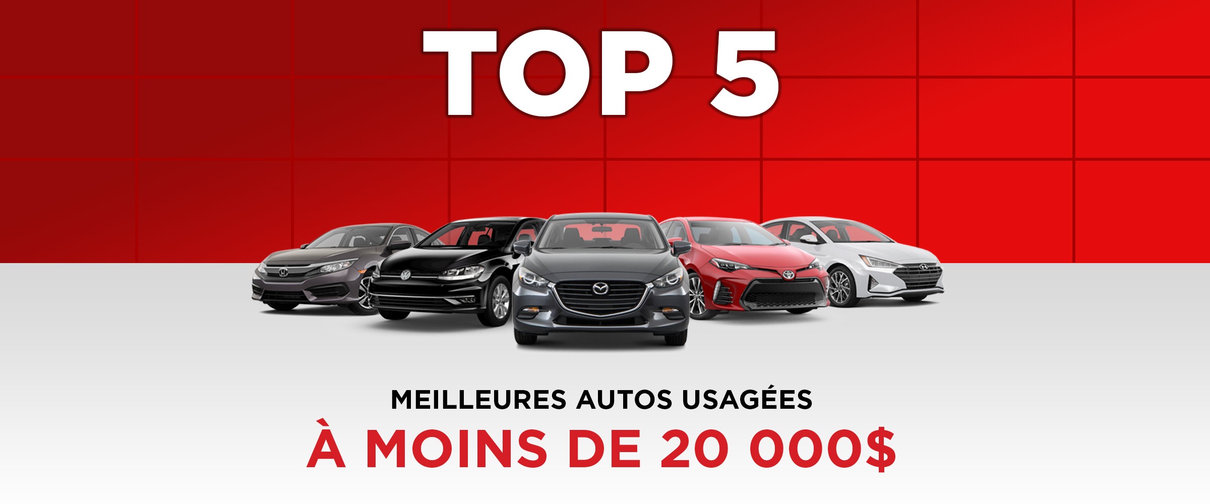 Meilleures autos usagées pas chères (sous les 20 000$)