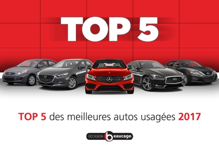 Top 5 des meilleures autos usagées 2017